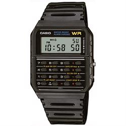 Image of Classic sort resin med stål quartz multifunktion (3208) Herre ur fra Casio, CA-53W-1ER